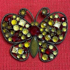 Large vintage butterfly brooch